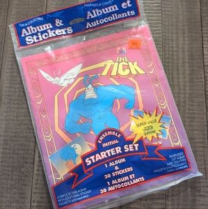 Vintage 90s The Tick 30ct Stickers & Album Collectible Fox Kids Network